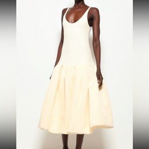 Khaite Lynette Drop Waist Midi Dress - brand new with tags!
